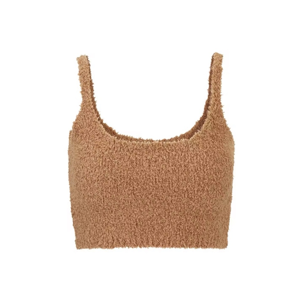 SKIMS Cozy Collection: Cozy Knot Bralette in Camel